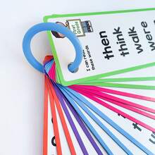 Lachilly 16 PIEZAS Tarjetas de aprendizaje de 220 palabras de uso frecuente, Tarjetas de vocabulario en inglés, Juguetes educativos de juegos cognitivos para niños, Materiales didácticos Montessori - Multicolor - Ver 8