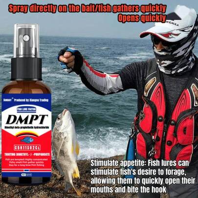 1 pieza Aditivo concentrado en spray DMPT para cebo de pesca en mar y agua dulce para peces como la carpa y la carpa carasio