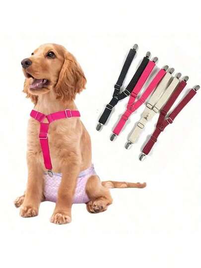 Adjustable Anti-Slip Dog Diaper Clips - High Quality Nylon Female Dog Diaper Clips, No Tear Design | Ideal For Incontinence, Post-Surgery And Outdoor Use