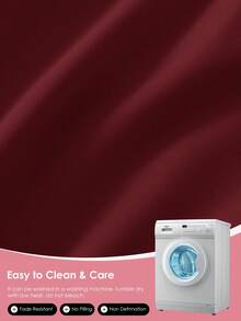 2/3件套纯色床笠，9.85英寸/25厘米深口袋床垫保护套，床垫罩，柔软透气，适用于各种尺寸的床——单人床、双人床、特大号床、大号床，可机洗，通过Oeko-Tex认证，深红色 - 酒紅色 - 查看 8