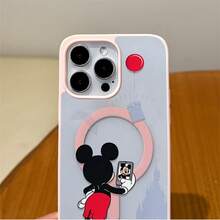 Disney.‌ Mickey Mouse Patterned Phone Case Decorated With A Whimsical Balloon And Candy Cane Design What Fun And Playful Elements What Compatible With IPhone 17, 16, 15, 14, 13, 12, And 11 Pro Models Made Of TPU With Shockproof Protection Great Gift For Family Friends Birthdays Holidays And Special Occasions - 粉色 - 查看 4