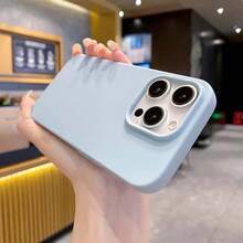 New Solid Color Phone Case For 16 15 14 13 12 11 Pro Max 16Pro Soft Silicone Shockproof Protective Accessories Cover.Holiday Phone Accessories.Suitable For Gifting To Lovers Stitch Customizable Things 13 Case Custom Phone Case 1 Hot Selling Item Case Exquisite Festival Gift Great For Holiday Parties - light blue - 查看 13
