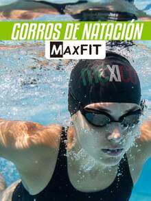 MAXFIT SPORTS UNISEX BLACK SWIMMING CAP 1 PIECE MAXFIT MEXICO-02 - Black - View 4
