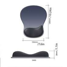 Gradient Minimalist Silicone Wrist Rest Pad, Ergonomic Thick Non-Slip Computer Mouse Pad - Multicolor - View 4