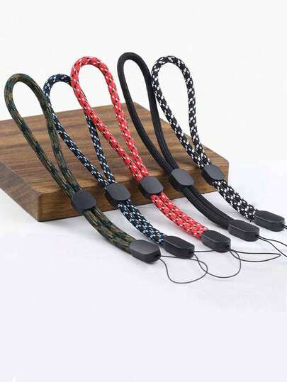 5条/包 多功能可调节手机挂绳，兼容钥匙、U盘、相机等，随机混装