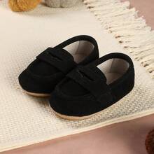 A Pair Of Cute And Versatile Infant Girl Shoes With Round Toe Flat Shoes Suitable For Spring And Autumn - Black - View 9