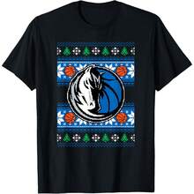 Mens BA Dallas Mavericks Merry Pixel T-Shirt - Black - View 1