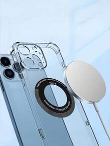 Ultra-Thin Magnetic Ring –Mobile Phone Magnetic Sticker,Strong Adhesive Backing, Slim Design, Magsafe Compatible, For Phone Case, Wireless Charger & Car Mount, Easy To Install - Magnetizing Sheet - View 2