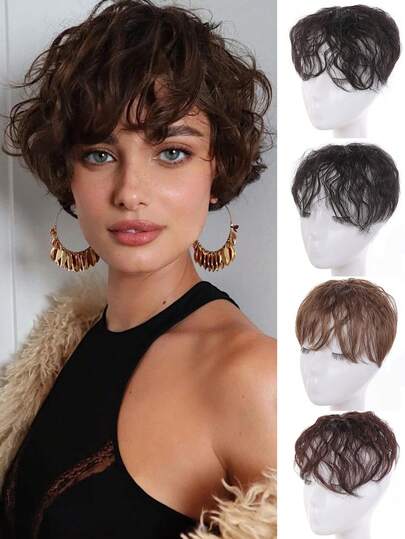 Women's Wig With Bangs, Light And Fluffy, Can Cover Gray Hair And Increase Hair Volume.