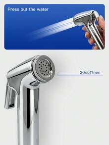 ABS Handheld Bidet Sprayer, Toilet Shower Head, Water-Saving Bathroom Shower Head - Silver - View 5