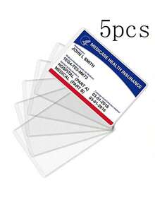 15 Pieces Of High-Quality Transparent Card Sleeve Protective Film, Suitable For Social Security Cards, ID Cards, Postcards, Medical Insurance Cards, And Credit Cards. Made Of Durable Plastic Material, It Is Sturdy And Reusable - Transparent - View 9