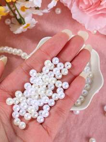 200/1200 Pcs Pearl Beads For Jewelry Making, 5 Size Round Pearls For Bracelets Making Kit Small Pearl Filler Beads With Hole For DIY Craft Necklace Earrings - Pearl Set - View 6