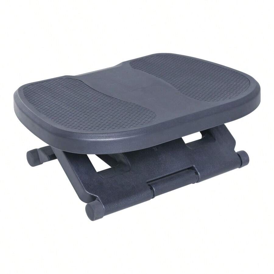 Footrest, Footrest With 3 Adjustable Heights, HIPS Plastic, Black, 45x34x10-16.5cm, For Ergonomic Sitting.