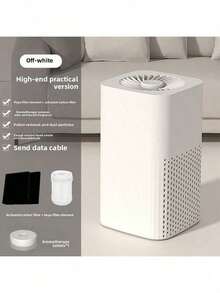 智能家居空气净化器 - USB供电，静音运行，HEPA和活性炭过滤器，适用于汽车、办公室、厨房和卧室的空气净化器，烟雾和异味消除器
