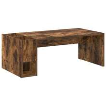 vidaXL Tavolo basso Chêne fumé 101,5 x 50 x 37 cm Bois d'ingénierie - Castano - Visualizzare 7