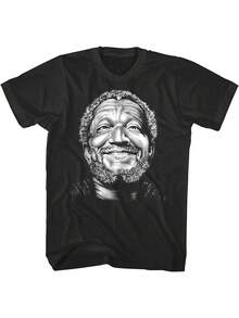 Redd Foxx Sandford & Sons Fred Smile Men'S T-Shirt - Black Comedy Graphic Tee With Fred Smile Portrait, Casual Round Neck Shirt For Fans Of The TV Show, Everyday & Themed Events, Men Graphic Tee, Men Graphic T Shirt, Graphic T Shirt Men, Men' T Shirt, Vintage T Shirt Men, Men T Shirt For Men, Halloween Shirt For Men, Men Shirt Graphic Tee, Tee Shirt For Men, Top, Men T Shirt Graphic Tee, Men Shirt, Graphic Tee Men, T Shirt For Men, Funny Tshirt, Men Clothe, Gothic Clothes For Men - Black - View 1
