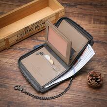 1 buah Dompet Resleting Multifungsi Gaya Vintage Baru, Tempat Kartu Serbaguna, Hadiah untuk Pria Muda, Dompet Mini Pria, Dompet Kulit Kecil, Gantungan Kunci, Hadiah untuk Pria. - Biru - View 4