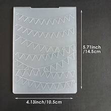 Bìa đựng tài liệu bằng nhựa dập nổi 2D, thích hợp để trang trí thiệp giấy DIY, sổ lưu niệm, trứng Phục Sinh, tường gạch hình trái tim, nốt nhạc, trang trí lễ hội. - trắng - Xem 14
