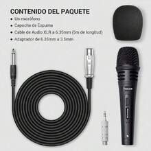 Micrófono Dinámico Profesional con Cable para DVD/TV/Audio/Reverberador/Mezclador/Autobús Turístico,39822430 - Multicolor - Ver 6