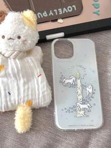 A Candle Pony Following Stars, Lovely Advanced Sense Of Fashion And Personalized Drop Protection Shell, Is Compatible With Iphone17 / Iphone17promax Iphone16 Pro Max/Iphone15 Pro/Iphone14 Iphone13/12/11, It's Suitable As A Christmas Gift For Family Members/Friends/Sisters/Girlfriends - Baby Blue - View 4