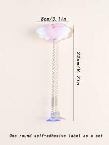 1pc Cat Teaser Wand With Heart-Shaped Wings, Companion For Cat Play, Best Used On Glass Surfaces After Washing If Suction Cup Loses Grip, Comes With 1 Adhesive Sticker - Multicolor - View 5