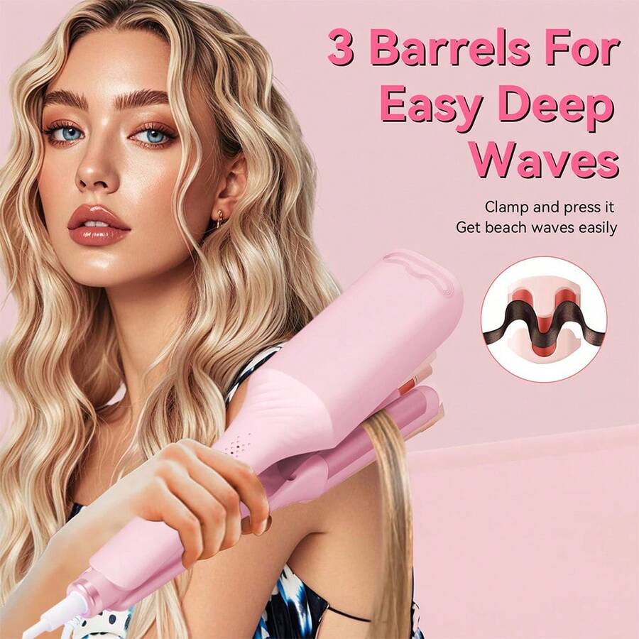 XBJ 32mm Automatic Curling Iron & One-Touch Rotating Curling Wand | Ceramic Barrel With 4 Temp Settings & Fast Heat | Create Salon Waves & Y2K Looks On All Hair Types | 360° Swivel Cord For Travel, Party & Daily Styling | Perfect Christmas Gift For Girlfriend & Wife (Plancha De Pelo For Women) - Xem 1