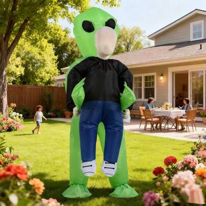 Inflatable Alien Costume For Baby Funny Blow Up Alien Carrying Costume For Halloween Cosplay,Halloween Costumes,Halloween Party Supplies
