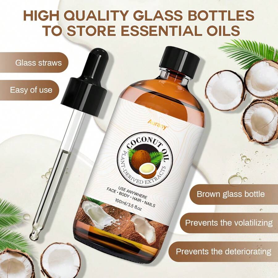 AURANY 椰子油护发精华油，质地轻盈透明，如水般轻盈不黏腻，能够滋润并呵护秀发。清爽保湿的触感，唤醒秀发活力。 - 無味 - 查看 1