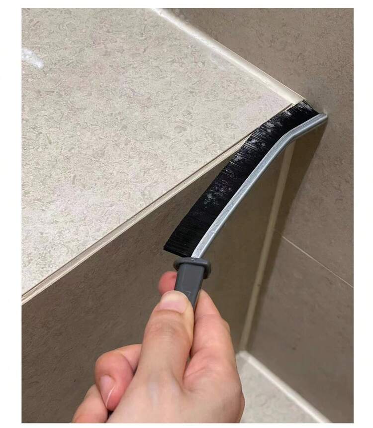 Kitchen Corner Gap Cleaning Brush, Thickened Hard Bristles, Durable Long Strip Cleaning Brush For Doors, Windows, And Bathrooms - Màu đen, 3 cái - Xem 6