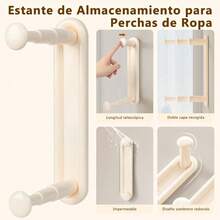 CYPNOrganizador De Perchas Organizador Ganchos de Ropa Retráctil Ajustable Perchero De Almacenamiento Es Adecuado para Dormitorios Baños Aseos Balcones para Guardar Toallas Perchas EtcFashion - 226981060 - Ver 4