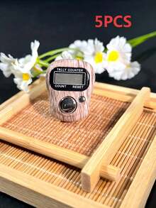 New Wooden Grain Ring-Shaped Electronic Digital Counter, Portable Compact Delicate Lightweight Minimalist 0-99999 Display, Suitable For Recitation, Mantra Chanting, Daily Counting Dedicated Tool