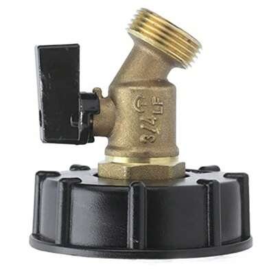 CYPNTanque Adaptador de Grifo Adaptador de Tanque IBC Adaptador de Tanque IBC de 2 4 Pulgadas Adaptador de Válvula de Tanque de Mano Conector de Manguera de Drenaje de RoscaFashion