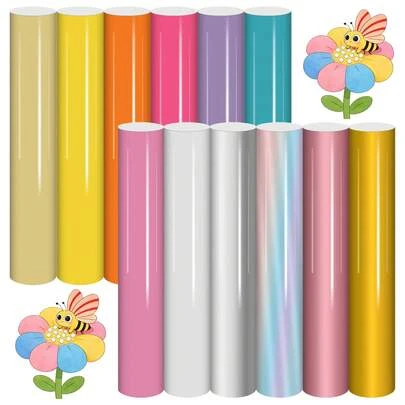 12pcs Bohemian Style Permanent Vinyl Lettering Decals, 12"X10" Permanent Vinyl Transfer Sheets, Suitable For Home Decor, Birthday Party, Cup Gifts, Compatible With Most Cutting Machines