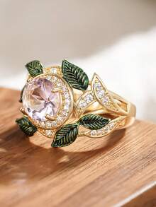 1 PC Elegant Cubic Zirconia Ring For Women For Wedding Engagement Anniversary Party Jewelry Valentine's Day Gift - 1# - View 5