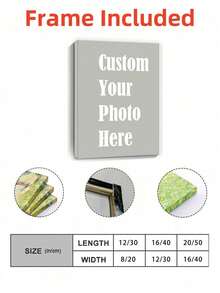 1pc Customized Photo Canvas Print - Personalized Canvas Wall Art For Bedroom, Music Room, Living Room, Wedding, Pets, Family, Love, Couples, Friends, Waterproof And Mildew-Proof, Ideal Gift For Loved Ones - Multicolor - View 9