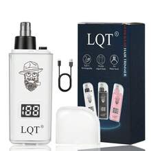 LQT 4件套/1件装多功能理发工具，专业无线男士理发器，USB充电，男士胡须修剪器套装，精准T型分叉修剪器，迷你旅行剃须刀，理想的父亲节礼物，男士礼物 - 彩色 - 查看 12