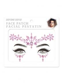 1sheet Face Gem Stickers, Acrylic Gems Stickers, Self-Adhesive Rhinestone Sticker For Party, Club,Halloween, Festival Face Decorations - Multicolor - View 13