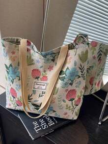 大容量斜挎包，新款INS风帆布手提包，通勤手提包，女士大容量斜挎包，新款INS风帆布手提包，通勤手提包 - 彩色 - 查看 4