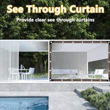 Lona Transparente Impermeable 2 x 3 m, Lona de Polietileno Transparente con Ojales, Lonas de Plstico Resistente al Agua con Borde Reforzado y Cuerda para Pergolas para Jardin Exterior - 2 x 3 metros - Ver 5