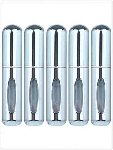 1个/2个/3个/4个/5个装 5毫升便携式迷你香水可填充喷雾瓶，配有香水泵头，适合旅行和户外使用