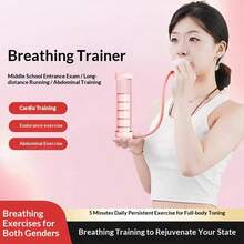 1pc Adjustable Breathing Trainer - Pink/Blue, Portable Home Fitness Equipment, Gym Face Trainer, Breathing Dumbbell, Abdominal Muscle Trainer, Deep Breathing Trainer, Lung Capacity Improvement, Face Lifting & Tightening Device - A - View 4