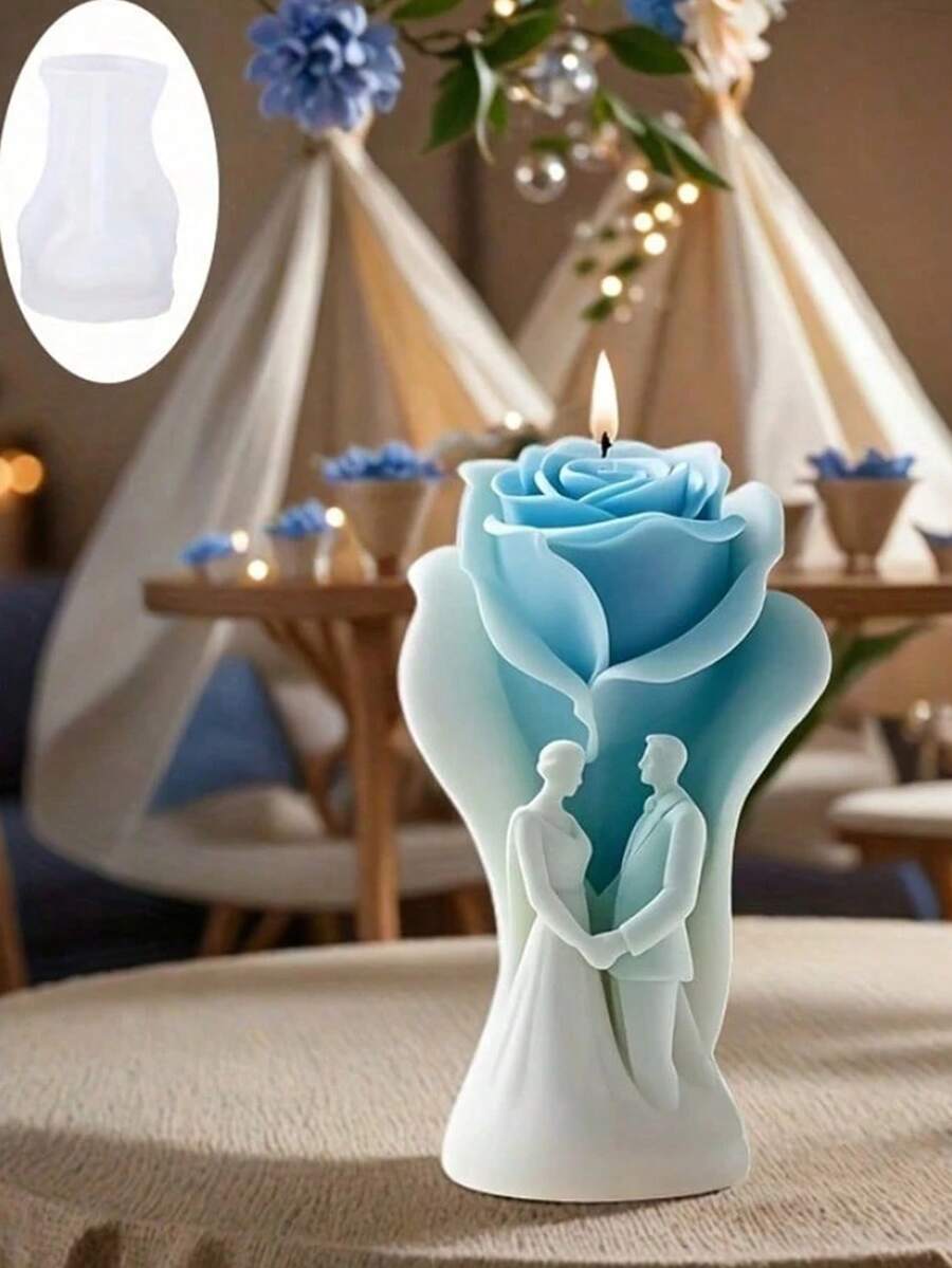 Khuôn silicon hình hoa hồng để làm xà phòng thủ công | Khuôn silicon hình hoa hồng đôi nắm tay lãng mạn để làm nến | Khuôn nến thủ công thẩm mỹ | Khuôn nhựa, sáp & thạch cao tự làm - Khuôn xà phòng tròn tái sử dụng, quà tặng Ngày của Mẹ, quà tặng cho các cặp đôi & bạn bè | Hoàn hảo cho trang trí nhà cửa, nến thơm & nghệ thuật nhựa, quà tặng Valentine lý tưởng, trang trí đám cưới - Khuôn silicon hoa hồng - Xem 1