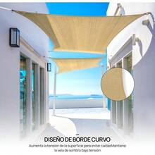 CYPNToldo de Sombra Comercial Curvado para Exterior Cubierta de Sombra de Arena Rectangular Resistente Permeable 185GSM Tela de Sombra para Patio Jardín Arenero 3 * 2.5 MetrosFashion - 226999174 - Ver 7