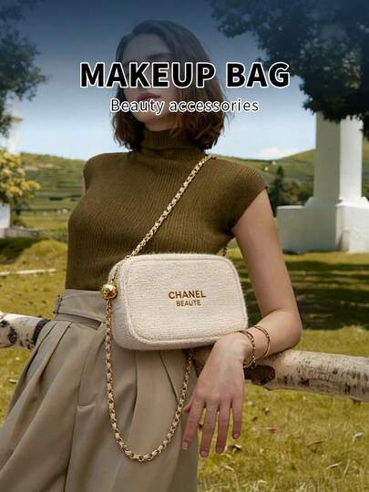 CHANEL Torebka damska, modna torebka na ramię z łańcuszkiem, torebka na ramię, kopertówka, elegancka torebka na ramię w stylu retro, modna torebka damska, torba do codziennego użytku, idealna również na prezent dla kobiet