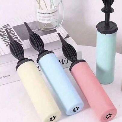 1/3个气球充气泵，便携式手持气泵，手动气球充气器，适用于生日派对、庆典、婚礼，气球颜色随机（建议日常使用大号气球，不建议过度使用小号气球）