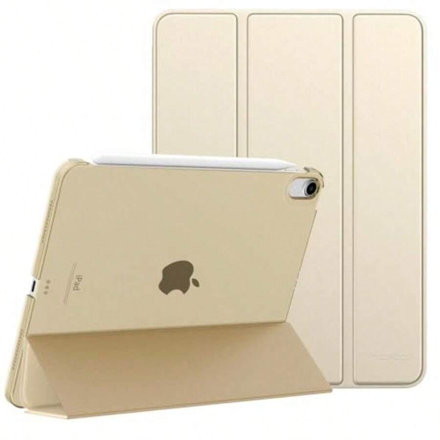 MoKo iPad Air 11インチ ケース 2025/2024 iPad Air5/4 10.9インチ ケース iPad Air(M3/M2) 11インチ iPad Air第5/4世代 10.9 カバー 半透明 オートスリープ ApplePencilPro/第2世代ペアリングand充電対応 三折りスタンド PUレザー 裏地マイクロファイバー スマートケース ChampagneGold - シャンパンゴールド - チェックする 1