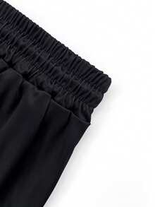 Autumn/Winter New Men's Casual Stand-Up Collar Suit, Including A Half-Zipped Stand-Up Collar Top With Black/Red/Graywhite Plaid Stripes, And A Black Drawstring Casual Long Pants. Sports, Street Style Suit, Men's Clothing, Men's Suit.  Striped    Spring/Fall    Regular Fit    Pocket  Zipper    Going Out  Daily - 彩色 - 查看 5