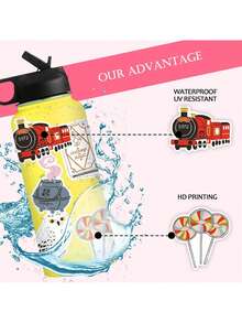 50PCS Warner Bros Officially Licensed Harry Potter Hogwarts Vinyl Stickers Waterproof Decals For Water Bottle Laptop Phone Car Christmas Birthday Gifts - Multicolor 1 - View 5