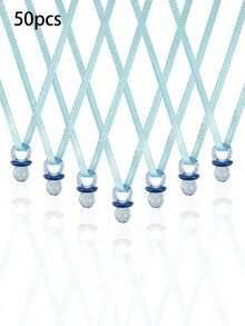 50pcs Mini Baby Pacifier Pendant (With Ribbon), Baby Shower Favors, Birthday Party Decorations, Nursery Decor - Multicolor - View 13