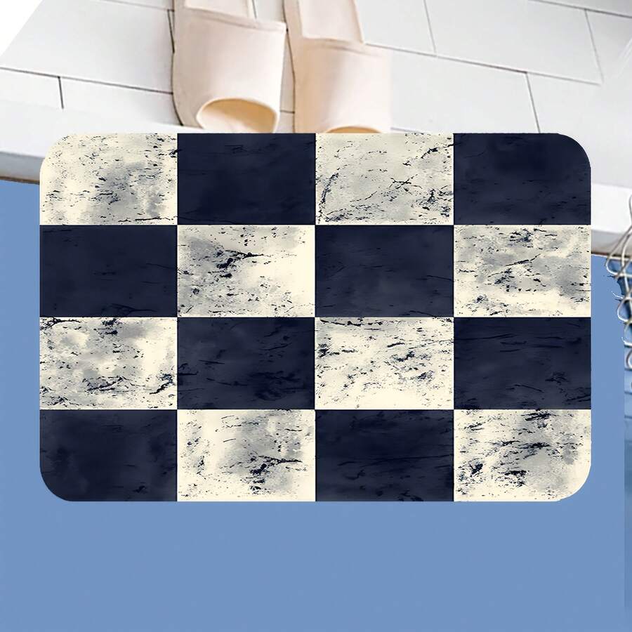 Diatom Mud Floor Mat, Made Of High-Quality Diatom Mud And Tech Fabric, With An Ultra-Soft Surface That Can Absorb Water To The Maximum Extent. Print 1.9.210 - Black - View 1